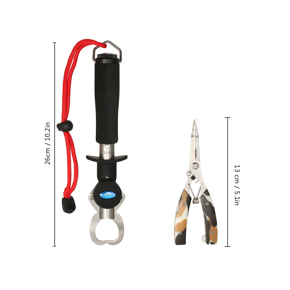 Lixada портативный захват для губ из нержавеющей стали, рыболовное снаряжение, держатель для рыбы с весовой шкалой, линейка, рыболовные снасти