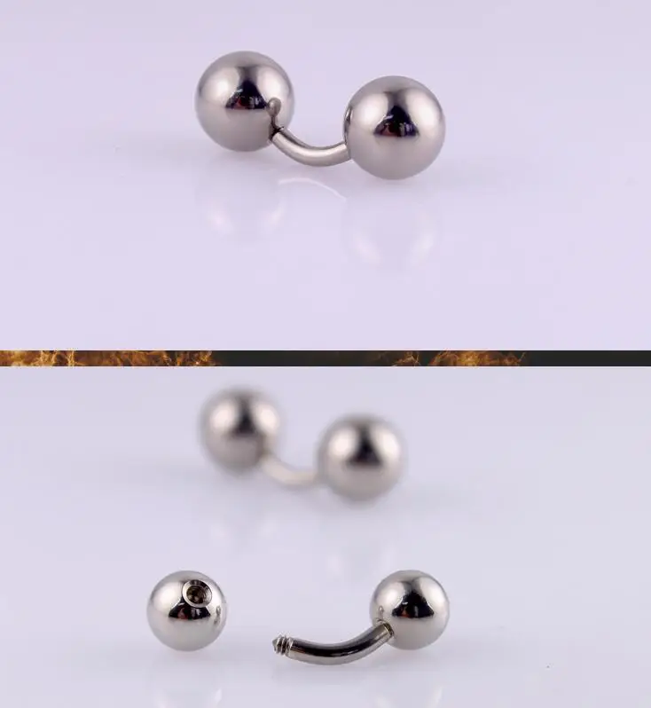 nose rings 1 Piece 4mm Bar Stainless Steel Straight Barbell Rings PA Ring Nose Rings Body Piercing Jewelry