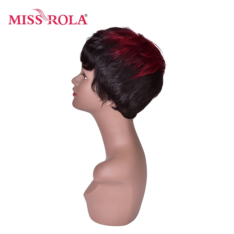 Короткий прямой парик Miss Rola черные блонд белые Омбре розовая сеть синтетические