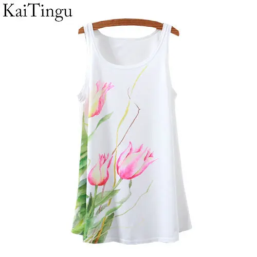 

KaiTingu 2015 New Fashion Vintage Spring Summer Women Sleeveless Print Floral Printed T Shirt Tee Blouse Vest Tank Tops