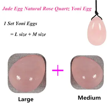 

Rose Quartz Yoni Egg Jade Eggs Women Kegel Exerciser Jade Massager Vaginal Muscles Tightening Ball Crystal Kegel Eggs