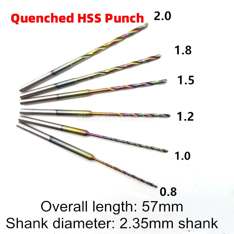 

1Pcs 2.35MM Shank Quenched Twist Drill Bit Auger-drill Head Amber Drilling Punch Needle Hardened Bits Power Tools Accessories