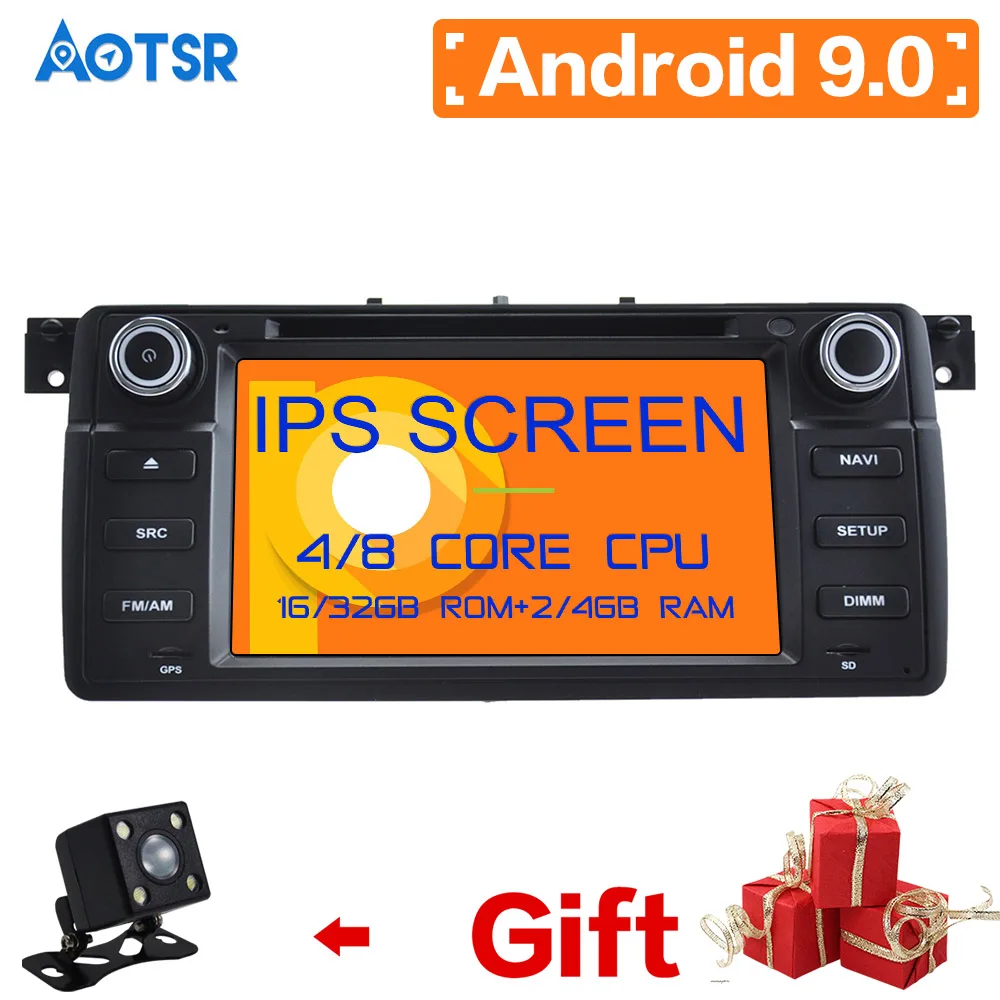 Top Newest Android 9.0 IPS DSP car gps radio multimedia player for BMW E46 1998-2006 Auto cd dvd player stroeo Audio WIFI BT CANBUS 0