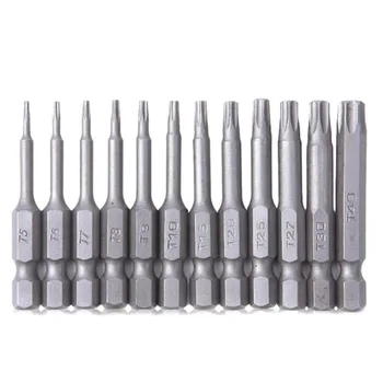 

12Pcs Security Bit Set Tamper Proof Screwdriver Drill Bit Screw Driver Bits Hex Torx Flat Head 1/4" Driver Bits Hand Tools