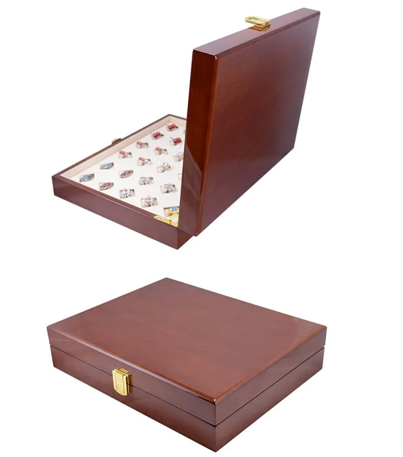 Savoyshi фирменный 300*240*68 мм 30 пар Ёмкость класса люкс коробку для запонок высокое качество, Лакированное дерево авторские украшения подарок Коробки