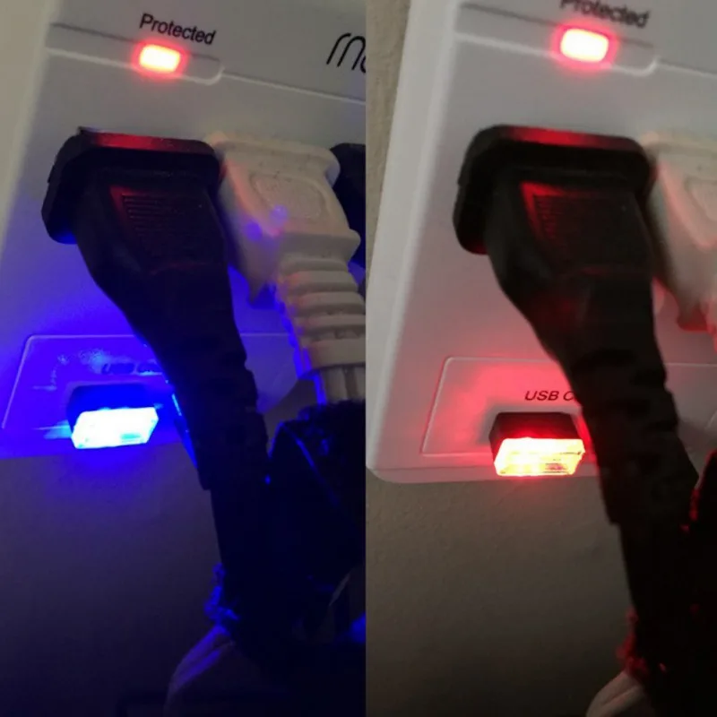 Автомобильный USB светодиодный атмосферный светильник s декоративная лампа аварийный светильник ing Универсальный ПК портативный Plug And Play красный/синий/белый светильник