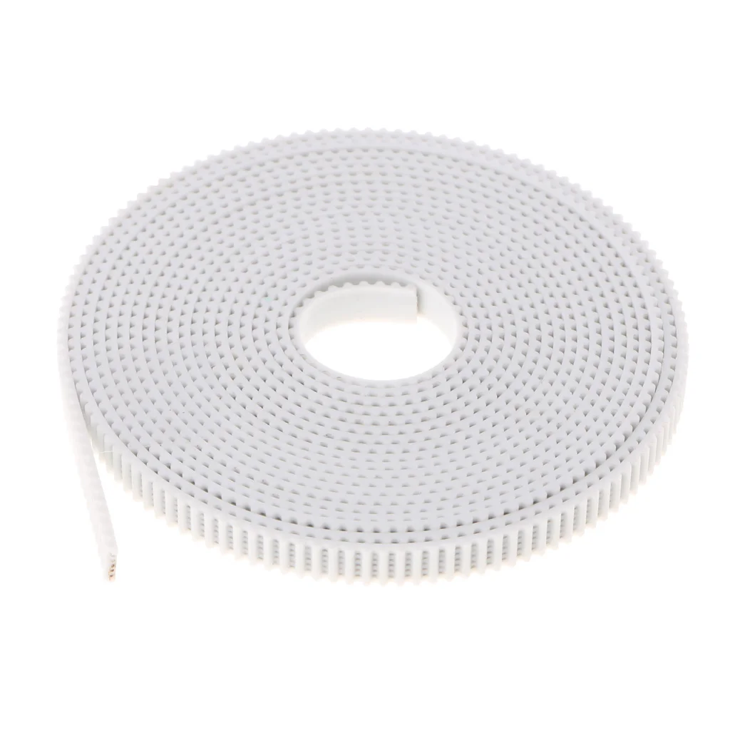 3meter/9.84ft GT2-6mm Fiber Reinforced Rubber Timing Belt for CNC Prusa i3 3D Printer White
