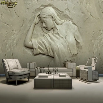 

beibehang custom Embossed woman Photo Wallpaper for Bedroom living room decoration Sofa TV Decoration 3d wall murals Wallpaper