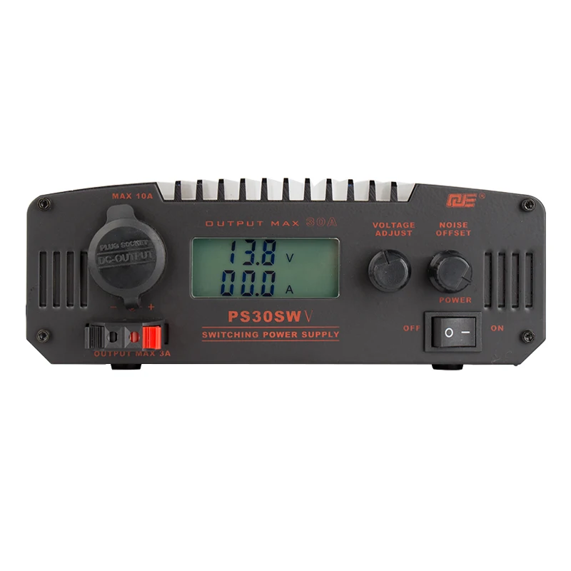 

QJE PS30SWV Radio Transceiver Base Station Commumication LCD Digital Adjustable Switching DC Power Supply 30A 9-15V 13.8V