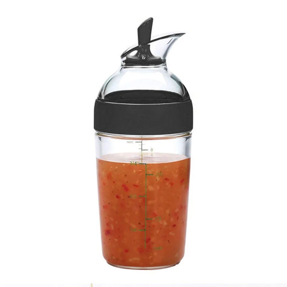 

240ml Leak Proof Measuring Cup Seasoning Pot With Scale Sealed Oil Bottle Household Portable Sauce Kitchen