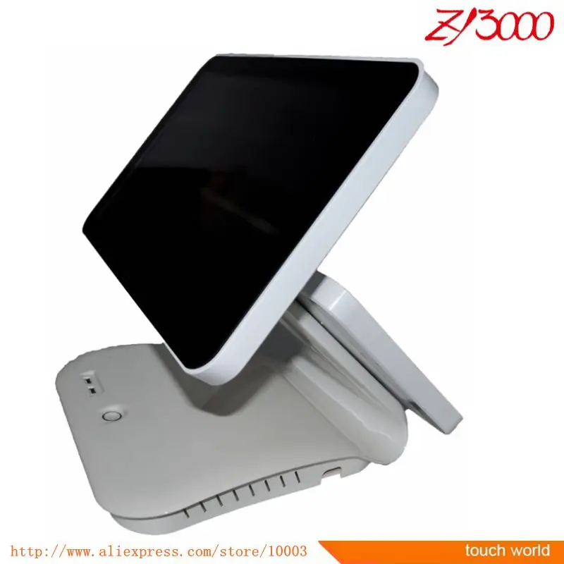 new stock I5 cpu 8 g 128 g SSD 15 inch double screen computer windows pos With MSR card reader