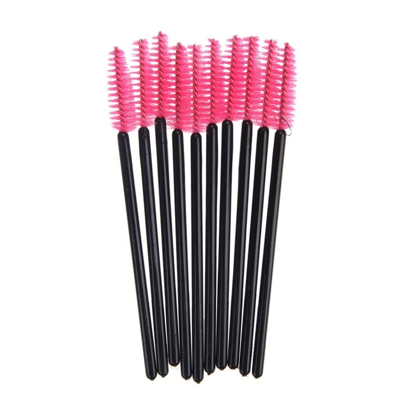 100 Disposable Mini Eyelash Brush Mascara Wands Eyelash Makeup High Quality Pink