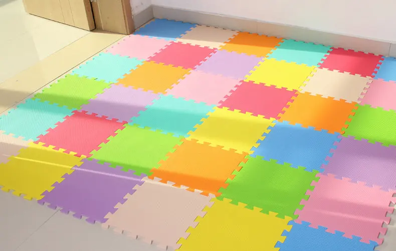 Telhas do Exercício e Tapete de Assoalho do Tapete para a Criança Bolsa Meitoku Bebê Eva Espuma Jogar Quebra-cabeça Esteira Mistura Cor Bloqueio Cada 30x30 cm 9 Pçs - 8 do exercício e tapete de assoalho do