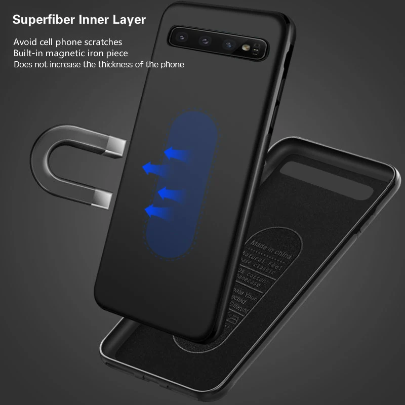 Магнитный автомобильный чехол держатель для Samsung S10 e S10e Plus ультратонкие мягкие