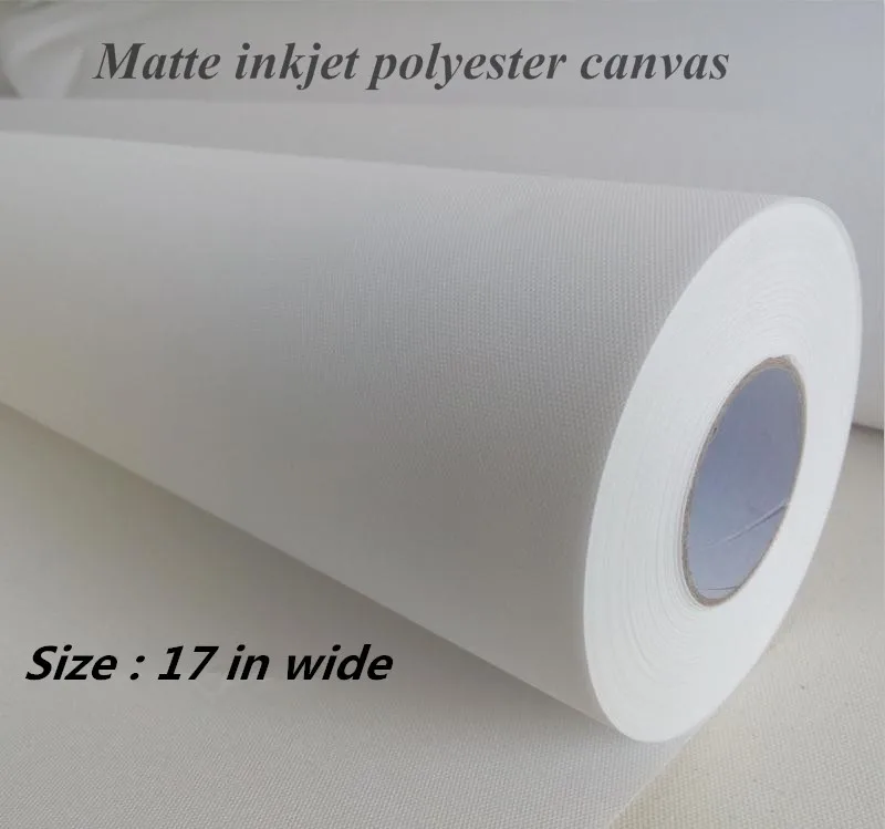 

Free shipping 17"*18m polyester canvas for A4/A3 size pictures print