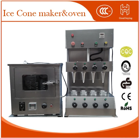 Commercial 4 Heads Cone maker Ice cream Cone machine 100pcs/h 220V 3