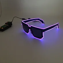 Light up fashion el glasses for party show el wire sunglasses el sunglasses el pistolero