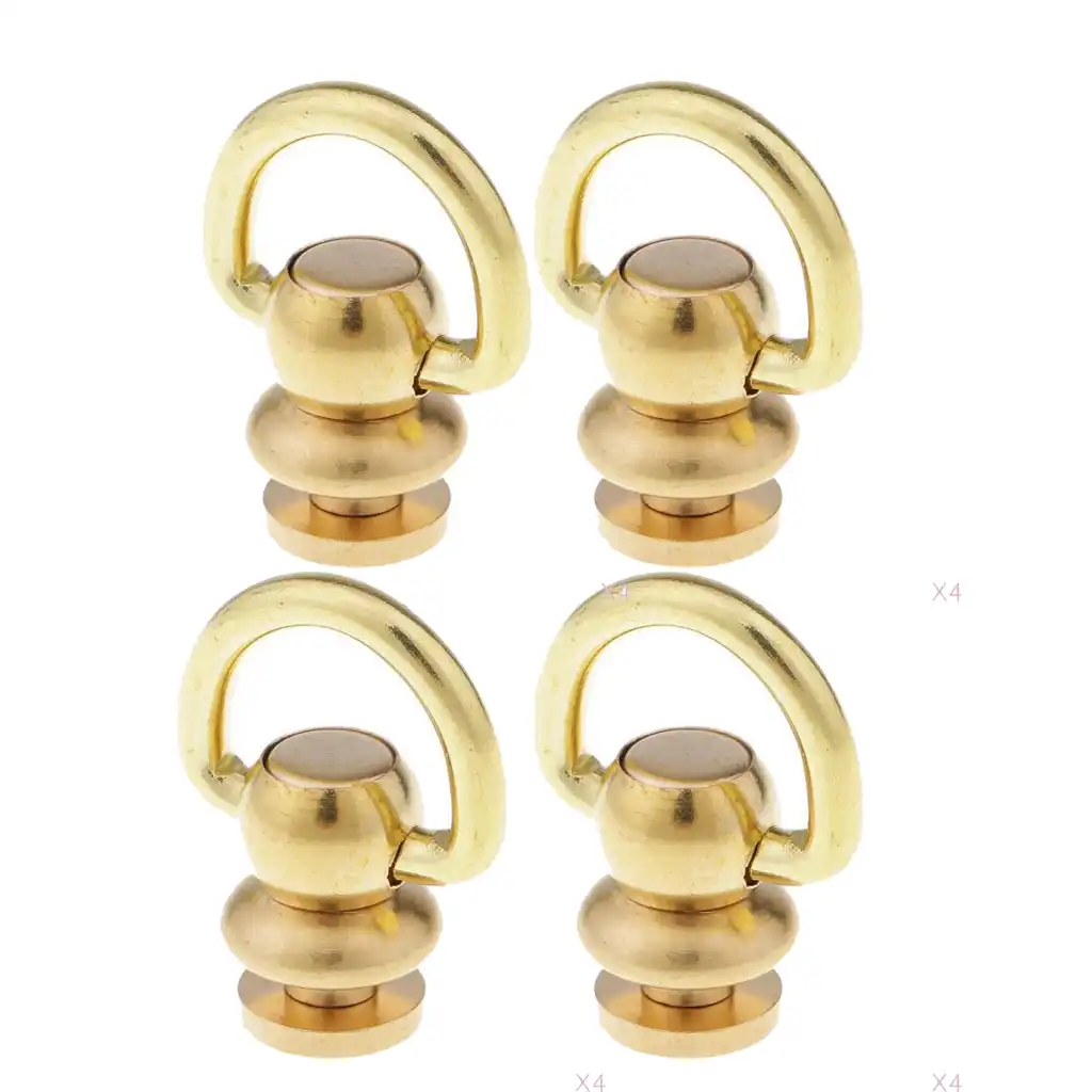 9.5mm Swivel O Ring Round Chicago Brass Stud Nail Head Ball Post Screw Rivets