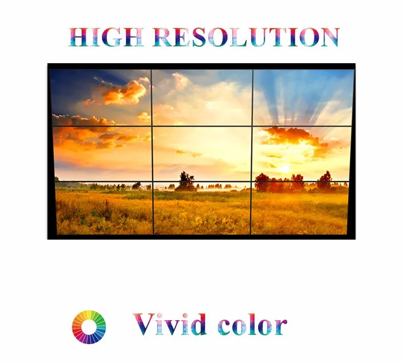 Видеостена полноцветная 49 дюймов 3,5 мм бесшовная ТВ стена с HDMI видеостена контроллер-06