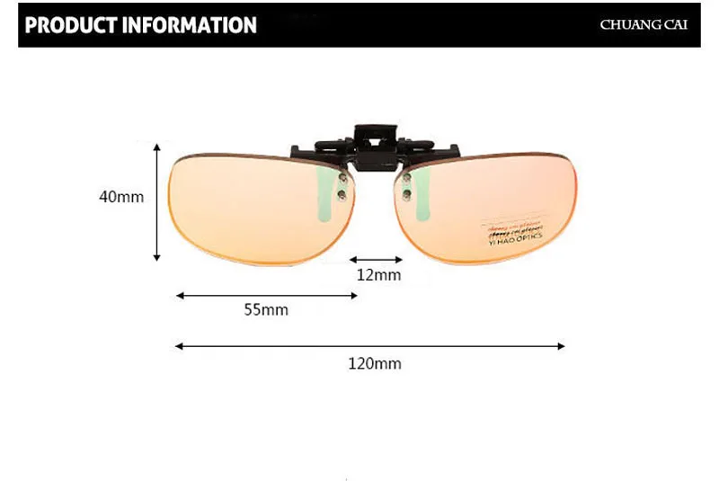 Цветные очки для слепоты, красные, зеленые, линза, корригирующие, HD очки для женщин и мужчин, цветные, слепой, водительские права, клип на солнцезащитные очки