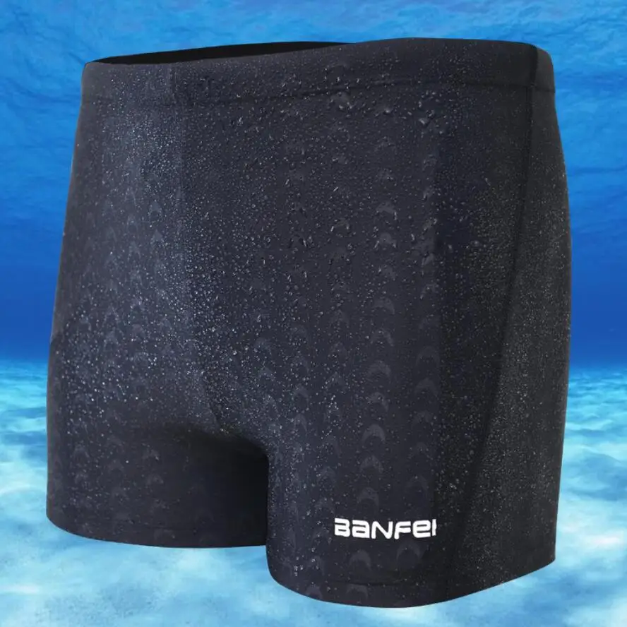 Для мужчин Профессиональный Плавание одежда акула Гонки кожа Плавание Мужские Шорты для купания быстросохнущая купальный трусы Водонепроницаемый плюс Размеры Спортивное плавание костюм - Цвет: HFSW03BK