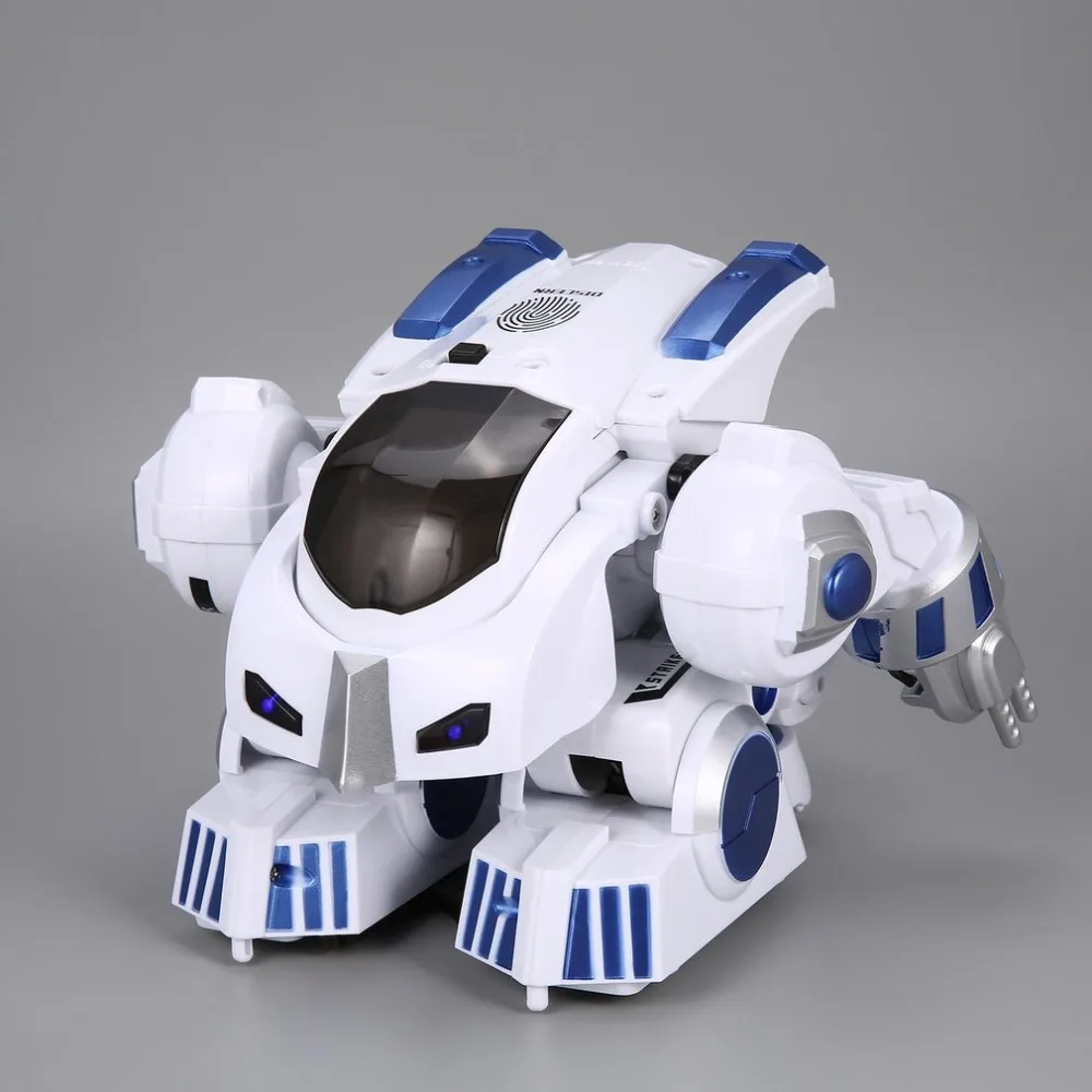 K4 Intelligent Fingerprint Deformation Police RC Robot Walking Dancing Saying Sliding Kid Remote Control Toy Gift