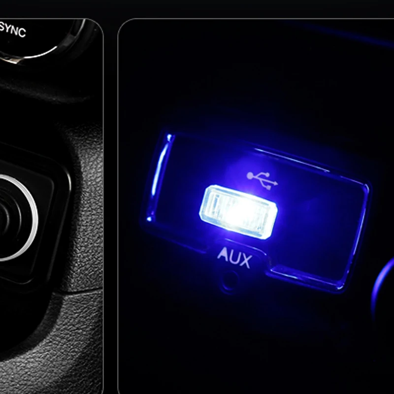 1 шт. автомобильный Стайлинг USB атмосферный светодиодный свет автомобильные