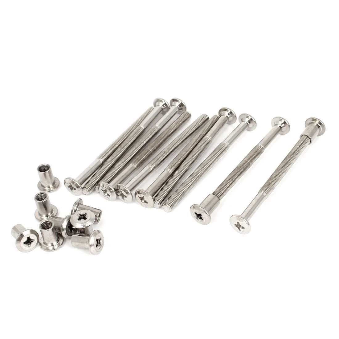 

Furniture 6mmx80mm Cross Countersunk Screw Bolts Barrel Nuts 10sets