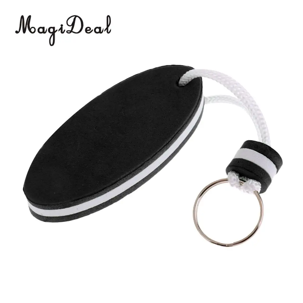 MagiDeal 5 Pieces Oval Shaped EVA Foam Floating Key Ring Boat Keychain for Marine Fishing Rafting Canoeing Sailing Accessories