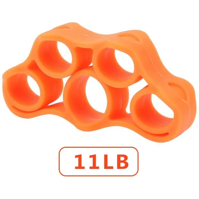 Пять пальцев тренировочные резинки силиконовая резинка рукоятка кольцо пальцы растягивание упражнения расширитель палец сопротивление - Цвет: Оранжевый