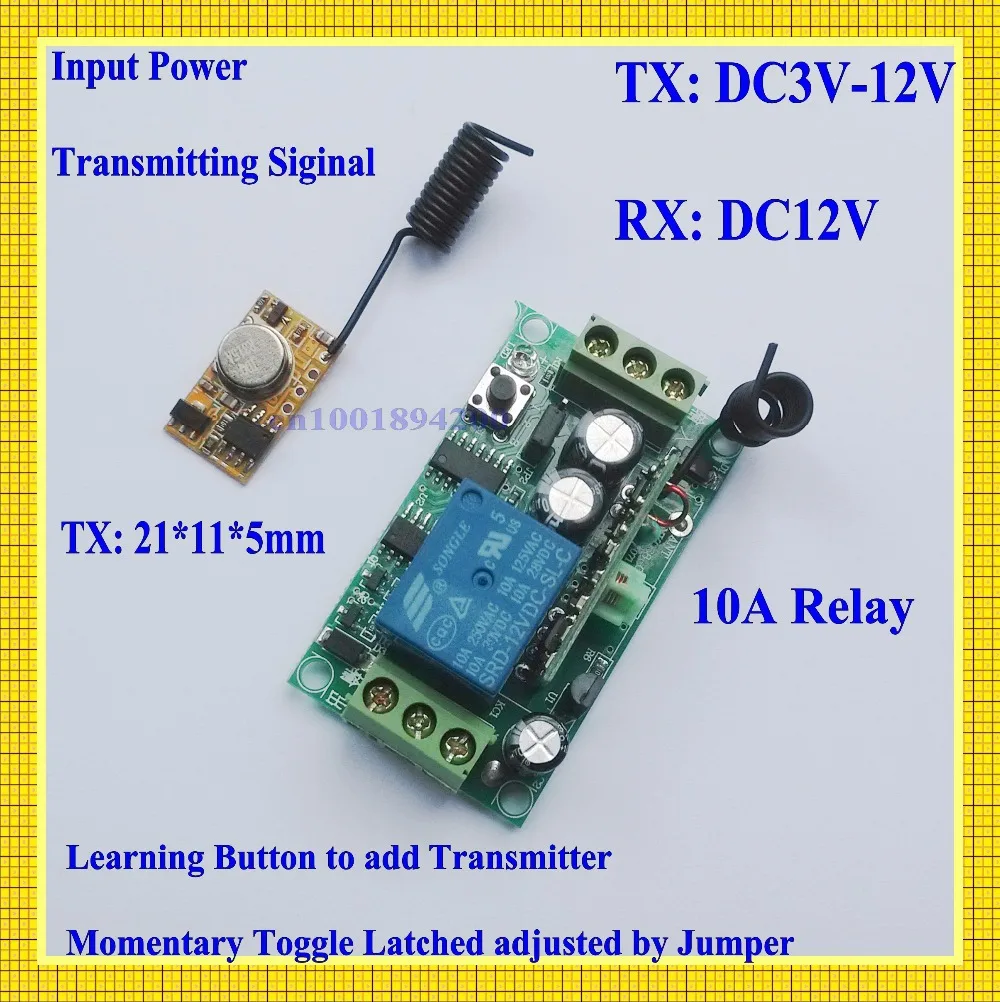 Модуль передатчика кодирования PCB+ 12 В DC приемник RF 3 в 3,7 в 4,5 в 5 в 6 в 9 в 12 В приемник передатчика пульт дистанционного управления Переключатель 315/433