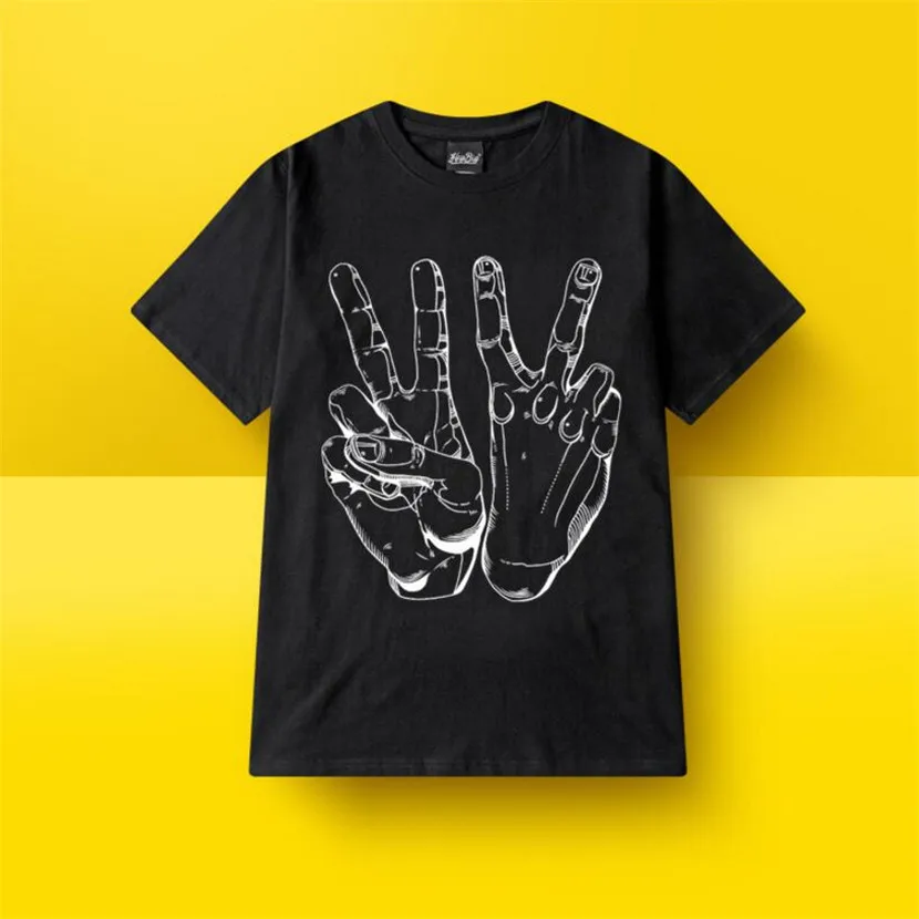 Летние Новые повседневные мужские футболки одежда в стиле хип-хоп хлопковые футболки с принтом для скейтбордов Летние Стильные футболки с коротким рукавом - Цвет: Black