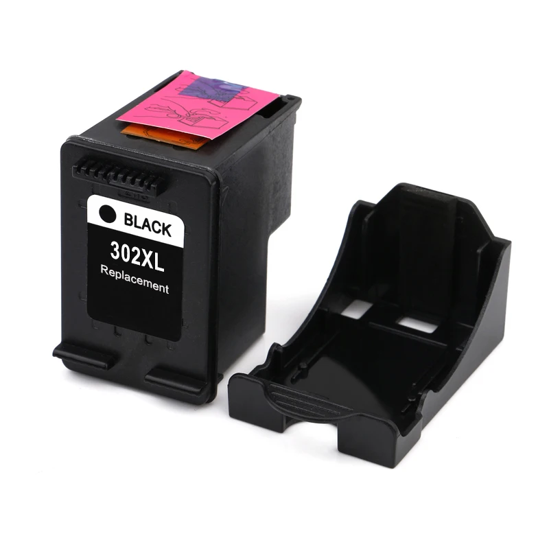 Compatible HP 302XL show ink level BLACK hp302 ink GT H 302XL ink cartridge for HP F6U68AE with