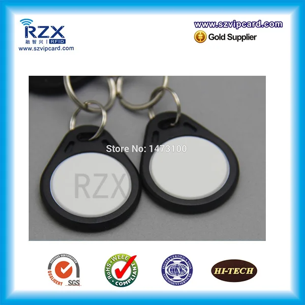 1000 шт черный и белый брелок 13,56 МГц FM1108 Смарт RFID брелок со скидкой цена