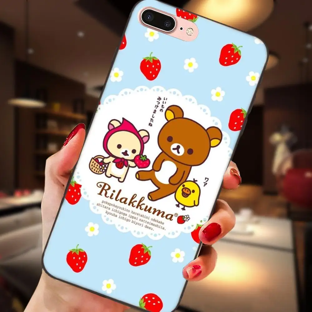 Медведь Rilakkuma милый мультфильм для Apple iPhone 4 4s 5 5S SE 6 S 7 8 Plus X XS Max XR мягкий новый