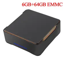 AK3V ТВ коробка Intel J3455 6 ГБ ОЗУ 64 Гб EMMC rom 5G двойной wifi bluetooth 4,0 100M LAN Мини ПК Поддержка Windows 10