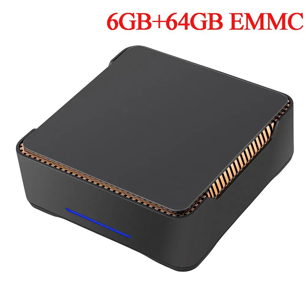 AK3V TV Box Intel J3455 6 ГБ Оперативная память 64 GB EMMC ROM 5 г Двойной Wi-Fi Bluetooth 4,0 100 M LAN, мини-ПК Поддержка Windows 10