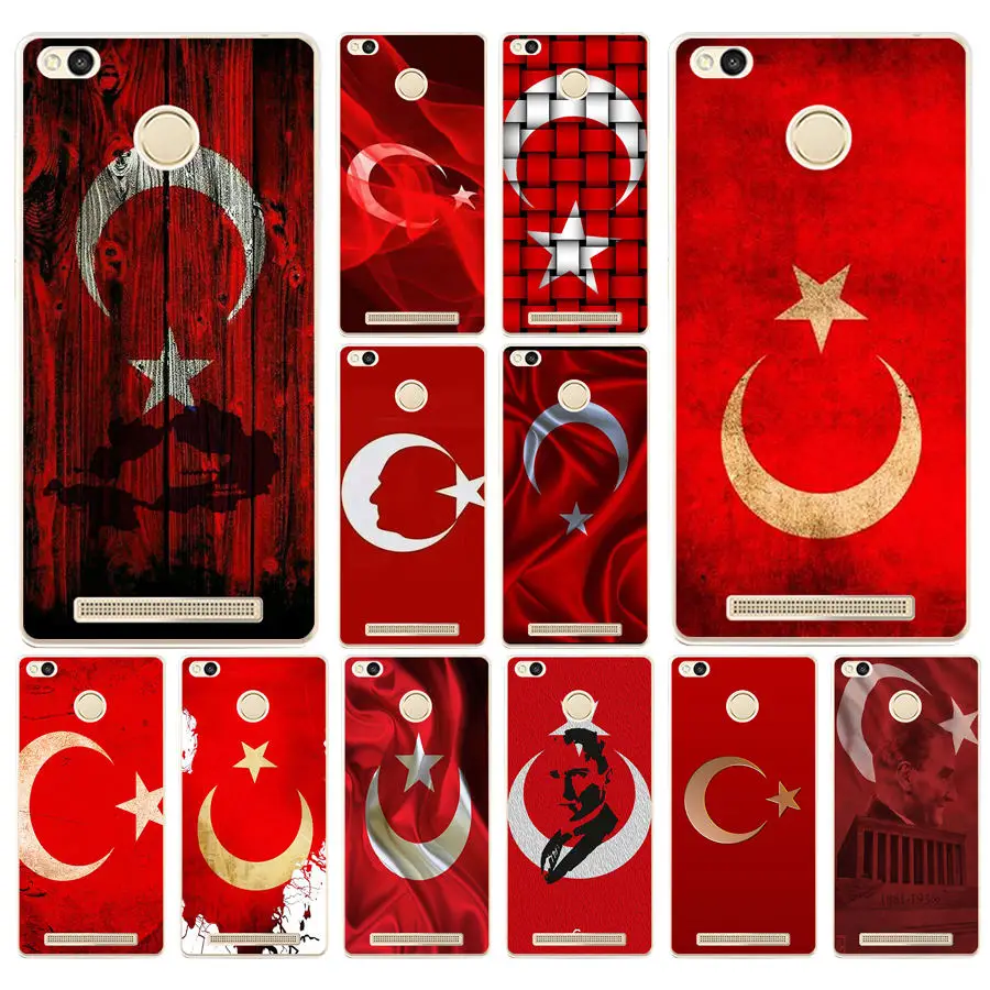 

285AD Turkei Turkey Ataturk Flag Cover Case for Xiaomi Redmi 3S 3Pro 4a 5 plus Note 4 4x 5a 4pro Mi5 mi a1