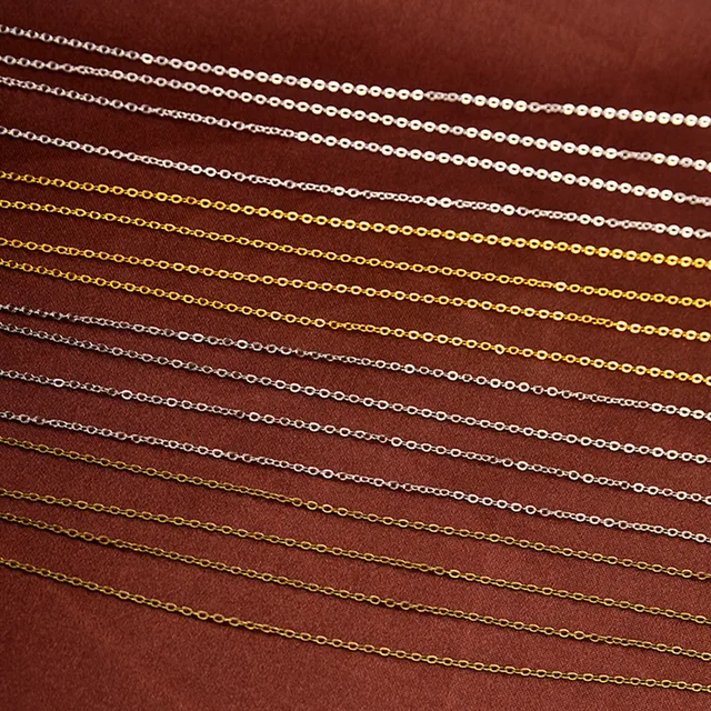 5 Meters Copper Bulk Chains Gold/Silver/Antique Bronze/Rhodium Colors