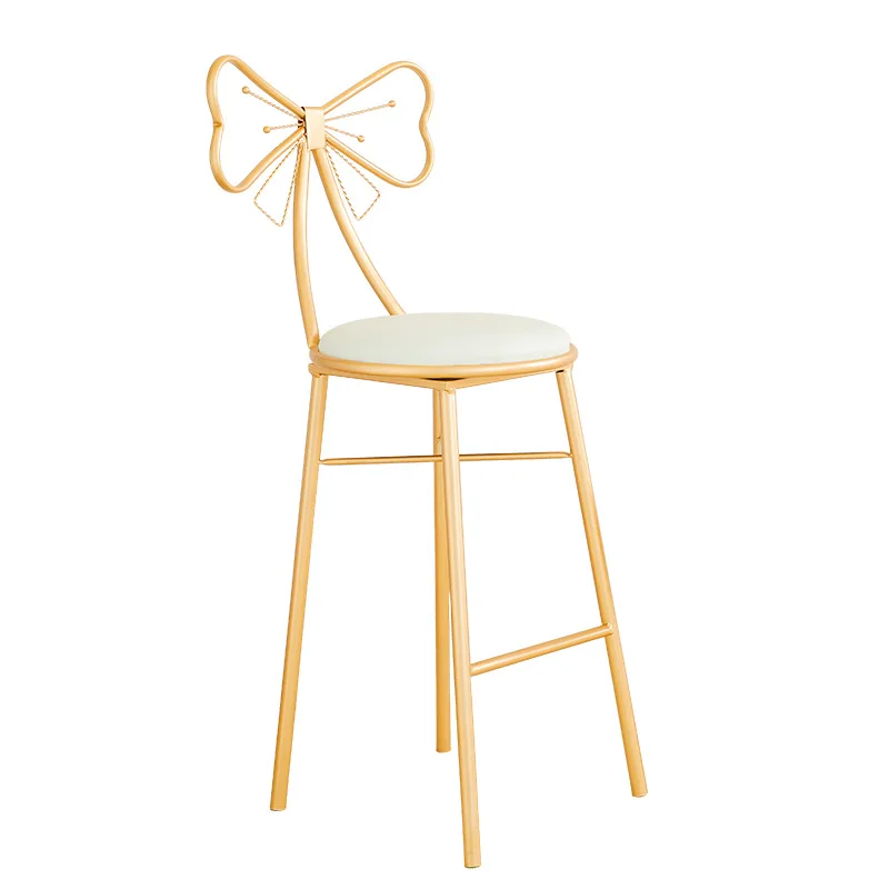 Wrought Iron Bar Chairs Creative Bowknot Eat Chair Restaurant/Bar Stool High Bar/Counter Chair Metal Stool Multicolor Optional