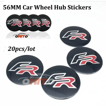 

20pcs Car Styling 56mm 3D Aluminum Car Wheel Center Hub Badge Emblem Sticker For seat Ibiza Leon Alhambra Altea Exeo FR Logo