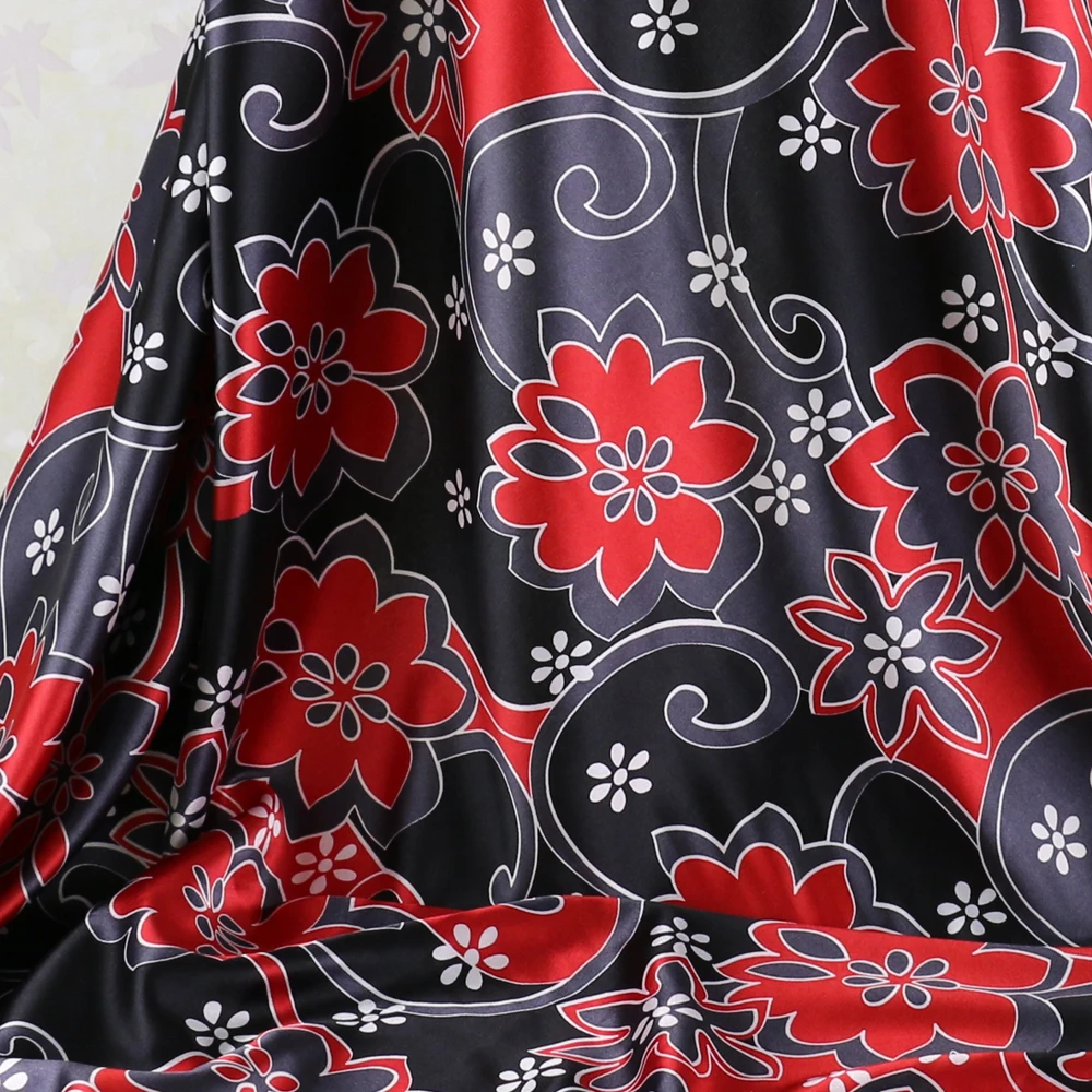 Мягкий Qipao платье с шарфом одежда для сна текстиль Винтаж цветы лайкра атласная