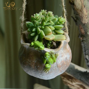 

Everyday Collection Resin Animal Flower Pot Fairy Garden Plant Pots For Succulents Decorative Home Desktop Flowerpot Decoration