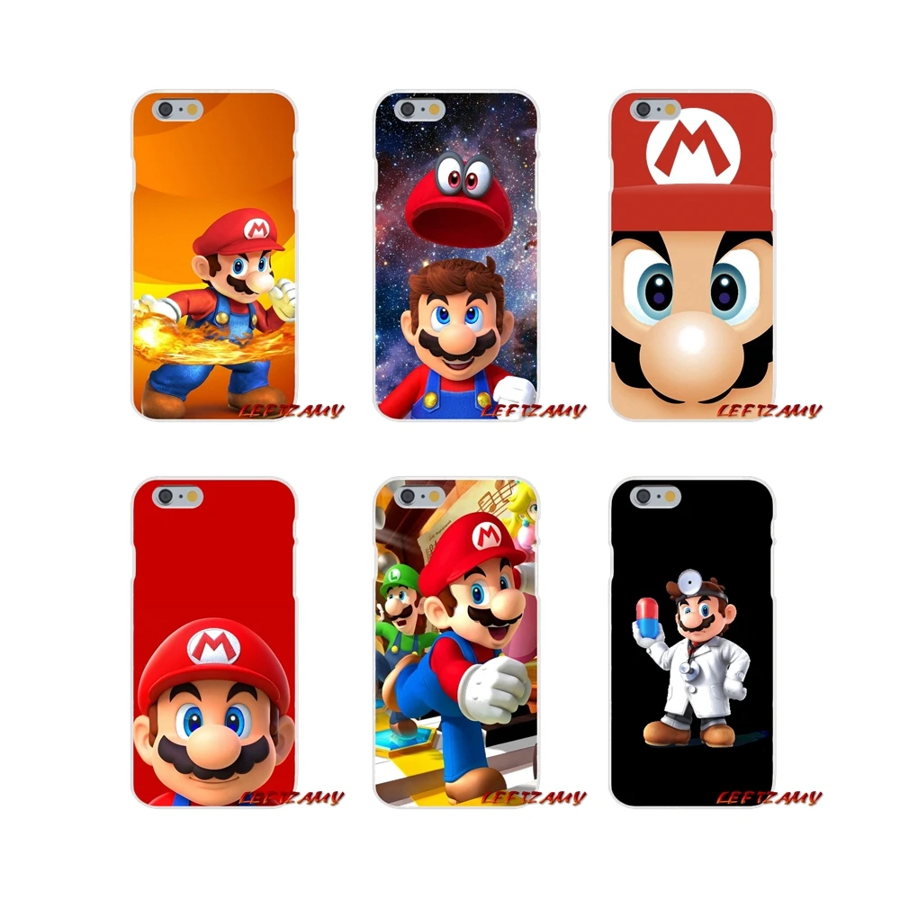 Super mario bros гибкие аксессуары чехлы для телефонов iPhone X 4 4S 5 5S 5C SE 6 6S 7 8 Plus | Мобильные