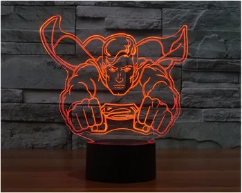

Hot Avengers LED Night Light Children Color Change 3D Luminaria Lamp Captain America LED Lighting Toy Kids Room Bed Light