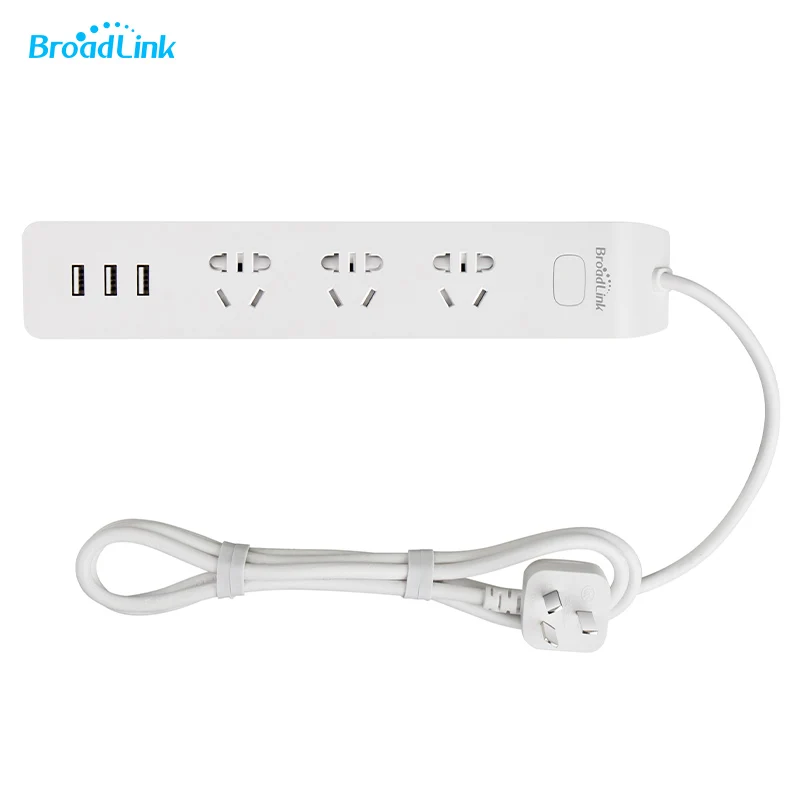 

2017 Broadlink Smart Power Socket Plug MP2,WiFi Remote conntrol 3 Outlet Socket with 2.1A USB for Smart Home Automation System