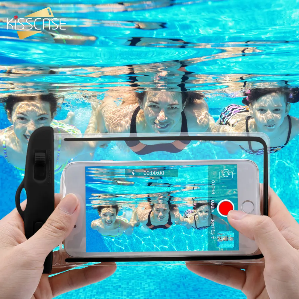 

KISSCASE Waterproof Phone Case For Samsung Galaxy S10 S9 Plus Cover under water Pouch Bag Case For Huawei mate 20 P30 lite pro