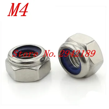 

500pcs DIN985 m4 4mm Stainless Steel Nylon Insert Hex Lock Nuts A2 Hexagon Nyloc Self Locking Nut