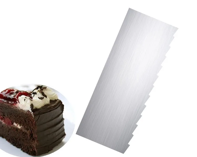 

Stainless Steel Sawtooth Butter Cream Smoother Cake Decorations Tool Fondant Cake Spatulas Baking Tool Cake Scraper Kitchenware