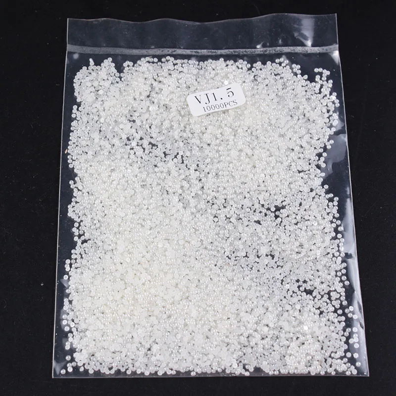 

10000pcs/Pack New Nail Art Half Pearls 1.5mm Pearls 3D Rhinestones Nail Tips Decoration Wholesale203